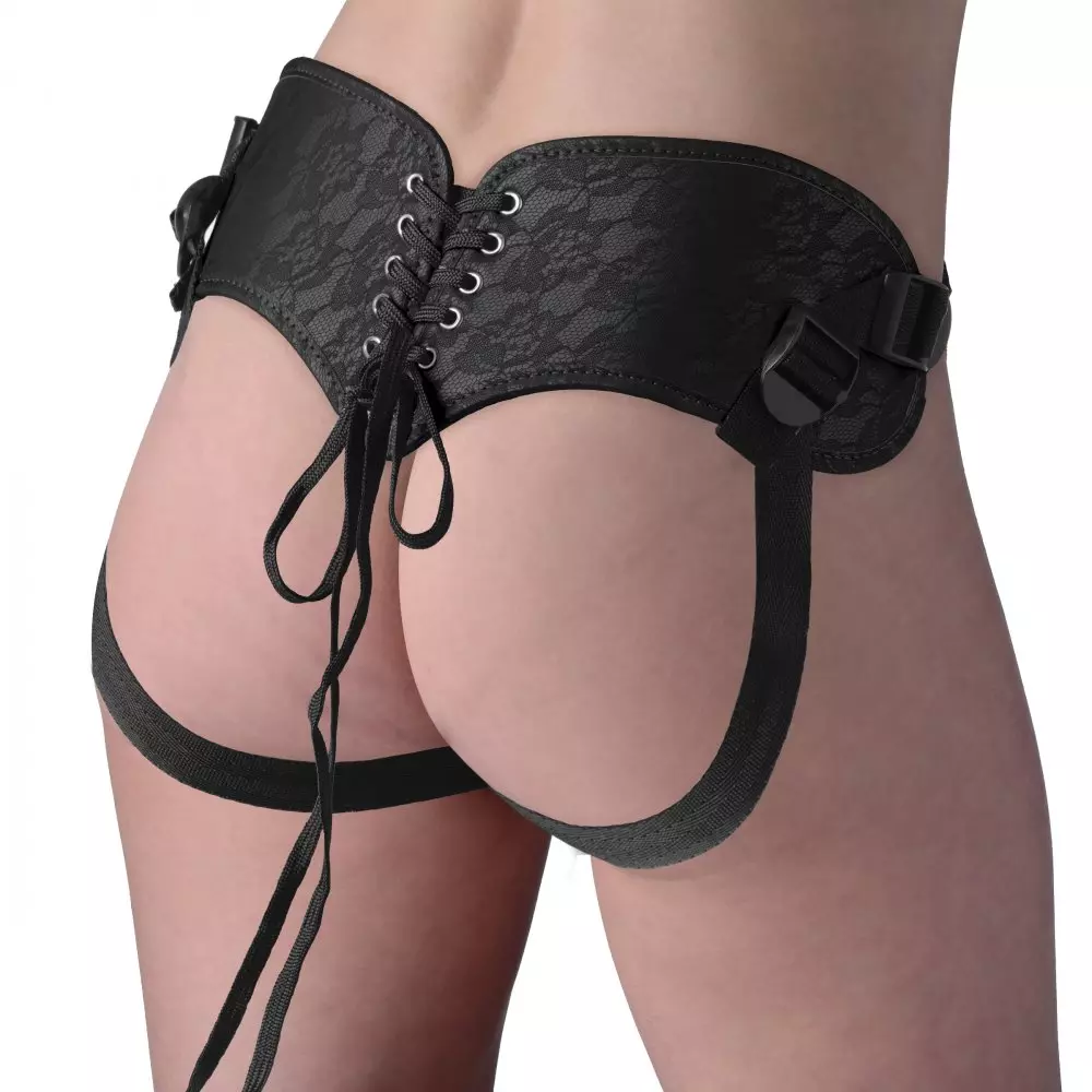Strap U Burlesque Universal Corset Strap-On Harness In Black